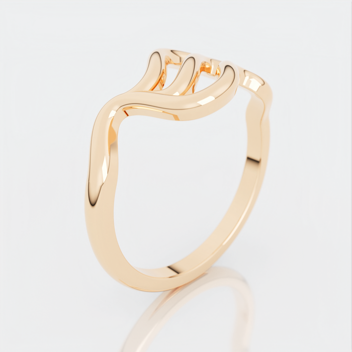 Curled Wave Band - Minted Jewellery