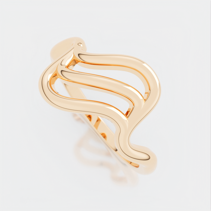 Curled Wave Band - Minted Jewellery