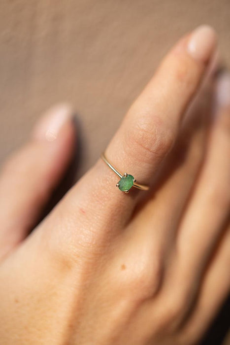 Emerald Oval Solitaire - Minted Jewellery