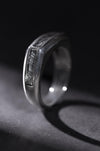 Mens Silver Meteorite Ring - Minted Jewellery