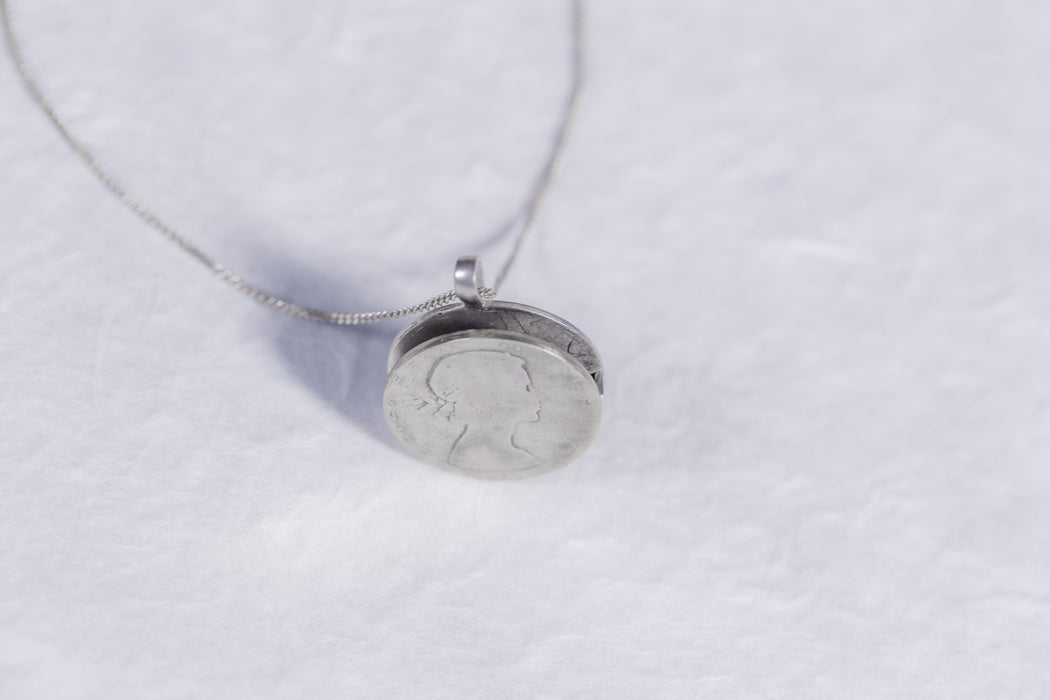 Open Silver Coin Diffuser Locket - Minted Jewellery