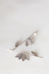 Oxidized Sterling Silver Leaf Earrings - Minted Jewellery