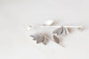 Oxidized Sterling Silver Leaf Earrings - Minted Jewellery