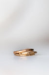 Rose Gold Plated Organic Silver Stacking Ring Set - Minted Jewellery