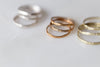 Rose Gold Plated Organic Silver Stacking Ring Set - Minted Jewellery