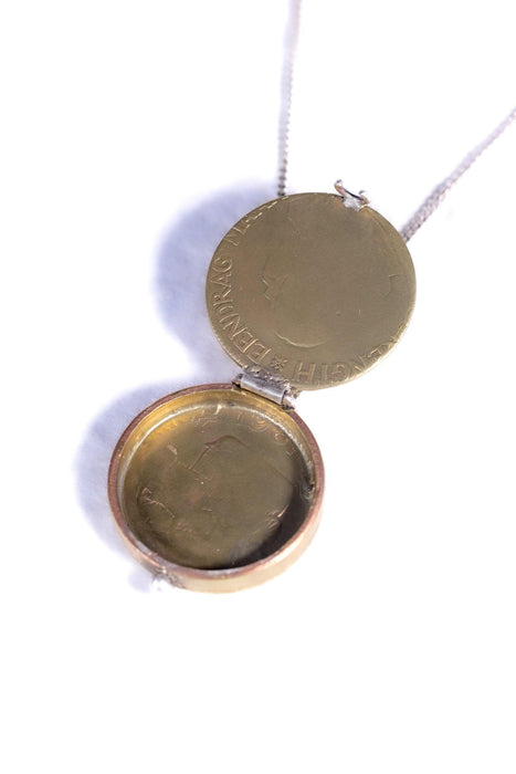 South African Brass Coin Locket Necklace - Minted Jewellery