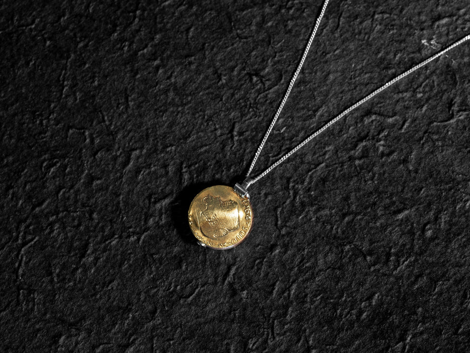 South African Brass Coin Locket Necklace - Minted Jewellery