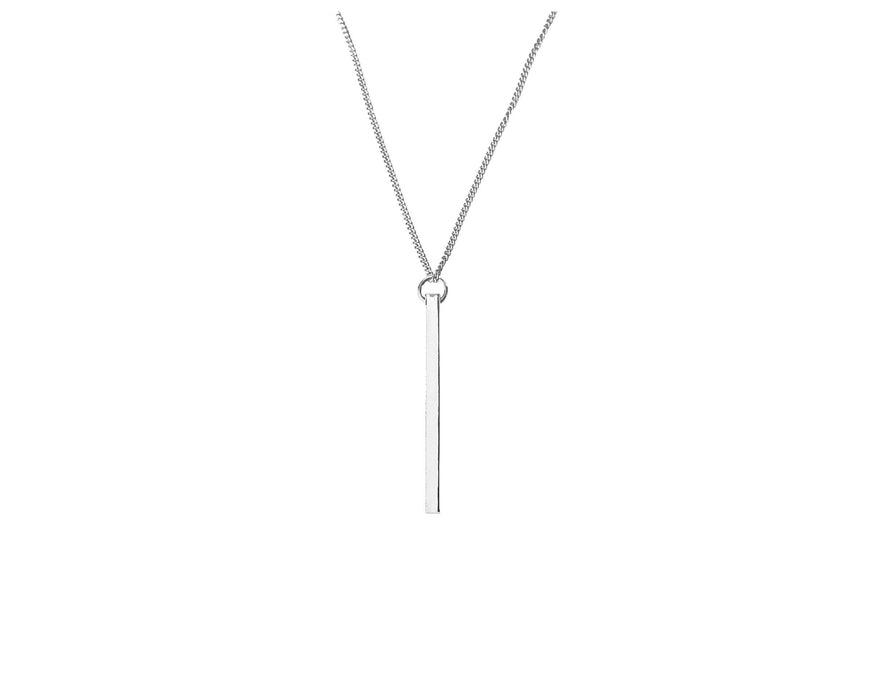 Vertical Silver Bar Necklace - Minted Jewellery